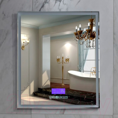 Зеркало Пекам Greta 80x90 / greta-80x90M (с подсветкой и многофункциональной панелью)