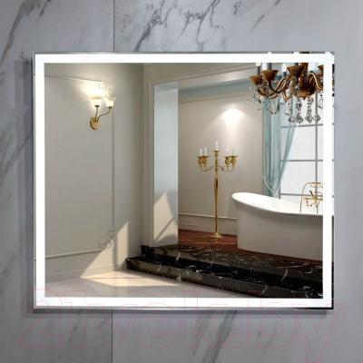 Зеркало Пекам Greta 90x80 / greta-90x80B (с подсветкой и бесконтактным сенсором)