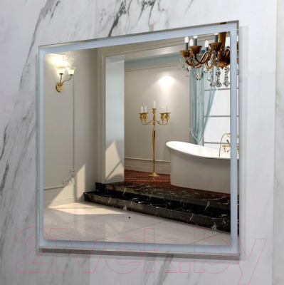 Зеркало Пекам Greta 90x80 / greta-90x80B (с подсветкой и бесконтактным сенсором)