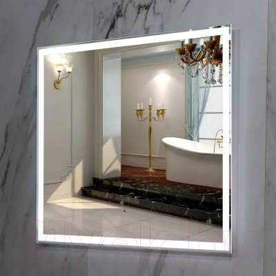 Зеркало Пекам Greta 90x80 / greta-90x80B (с подсветкой и бесконтактным сенсором)