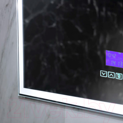 Зеркало Пекам Greta 90x80 / greta-90x80MP (с подсветкой, с многофункциональной панелью, подогрев)