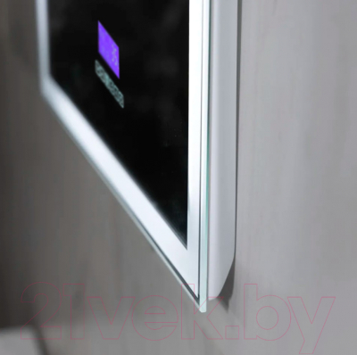 Зеркало Пекам Greta 90x80 / greta-90x80MP (с подсветкой, с многофункциональной панелью, подогрев)