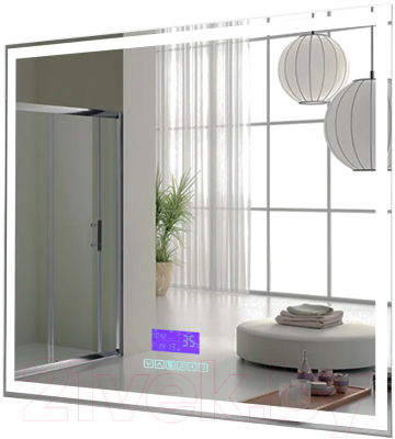 Зеркало Пекам Greta 100x80 / greta-100x80M (с подсветкой, с многофункциональной панелью) - фото