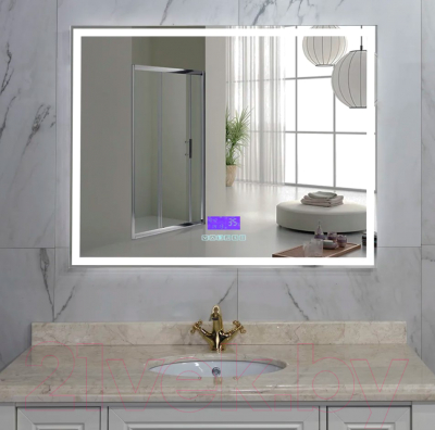 Зеркало Пекам Greta 100x80 / greta-100x80M (с подсветкой, с многофункциональной панелью)