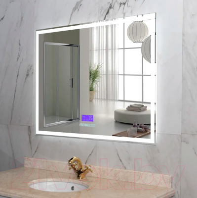 Зеркало Пекам Greta 100x80 / greta-100x80M (с подсветкой, с многофункциональной панелью)