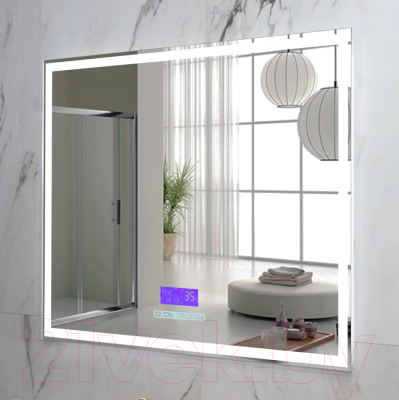 Зеркало Пекам Greta 100x80 / greta-100x80M (с подсветкой, с многофункциональной панелью)