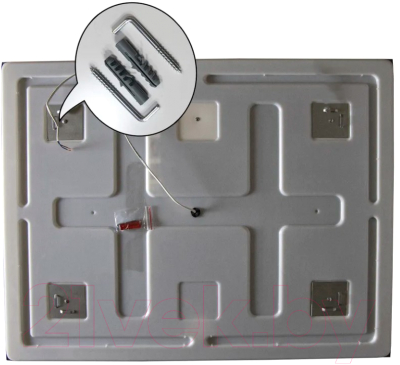 Зеркало Пекам Greta 100x80 / greta-100x80MP (с подсветкой, с многофункциональной панелью, подогрев)