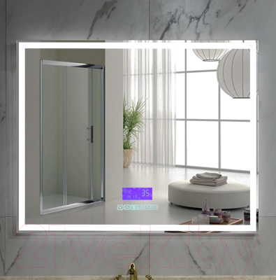 Зеркало Пекам Greta 100x80 / greta-100x80MP (с подсветкой, с многофункциональной панелью, подогрев)