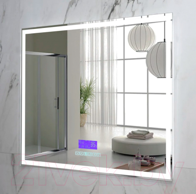 Зеркало Пекам Greta 100x80 / greta-100x80MP (с подсветкой, с многофункциональной панелью, подогрев)