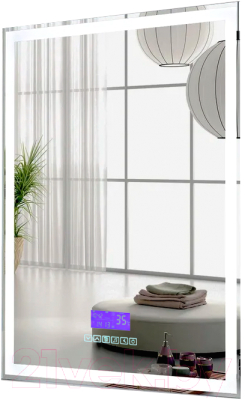 Зеркало Пекам Greta 80x100 / greta-80x100M (с подсветкой, с многофункциональной панелью) - фото