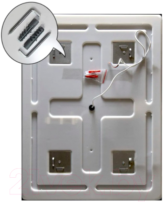 Зеркало Пекам Greta 80x100 / greta-80x100M (с подсветкой, с многофункциональной панелью)