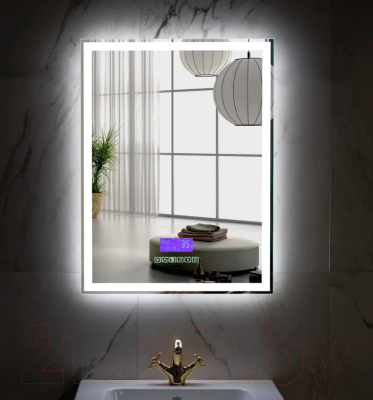 Зеркало Пекам Greta 80x100 / greta-80x100M (с подсветкой, с многофункциональной панелью)