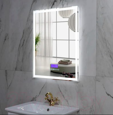 Зеркало Пекам Greta 80x100 / greta-80x100M (с подсветкой, с многофункциональной панелью)