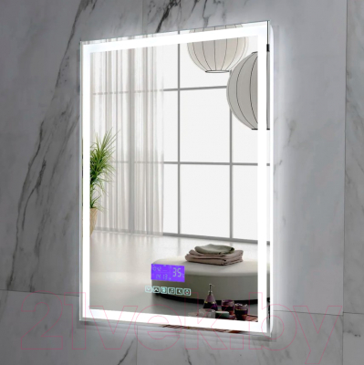 Зеркало Пекам Greta 80x100 / greta-80x100M (с подсветкой, с многофункциональной панелью)