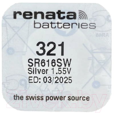 Батарейка Renata SR321/SR616SW 1.55V 13mAh 6.8x1.6mm