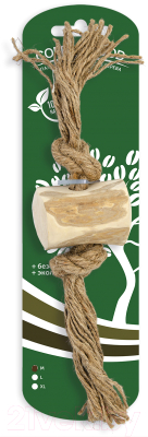 Игрушка для собак Coffee Wood Бочонок на веревке / TUG/CW-M