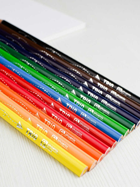 Набор цветных карандашей Феникс+ Ежики с яблоком / 58578