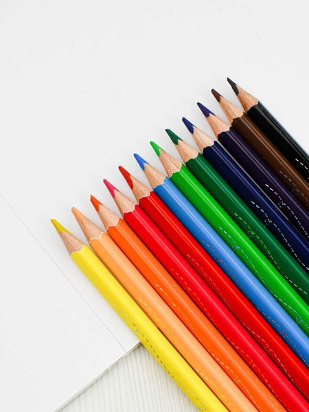 Набор цветных карандашей Феникс+ Ежики с яблоком / 58578