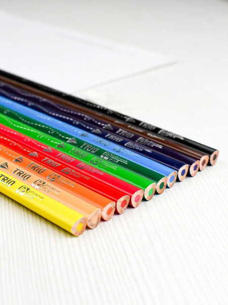 Набор цветных карандашей Феникс+ Ежики с яблоком / 58578