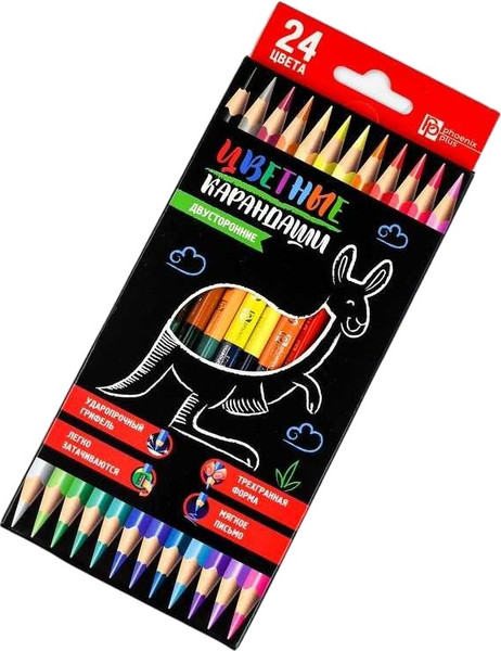 Набор цветных карандашей Феникс+ Кенгуру / 58581 - фото