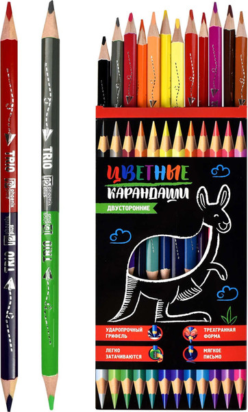 Набор цветных карандашей Феникс+ Кенгуру / 58581