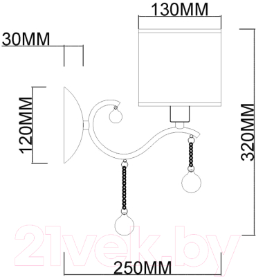 Бра Myfare Dante MR1550-1W