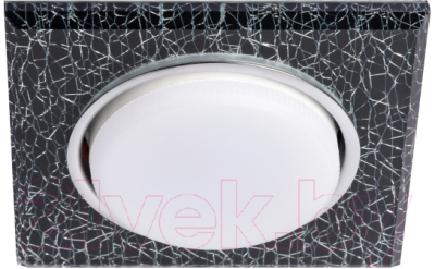 Точечный светильник ЭРА DK LD50 WH/BK GX53 / Б0057469 (белый/черный) - фото