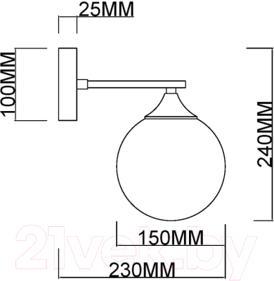 Бра Myfare Fisher MR1740-1W