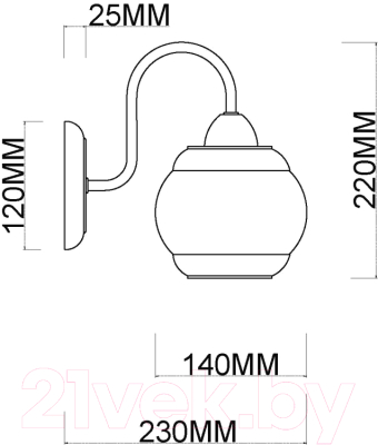 Бра Myfare Kris MR1490-1W