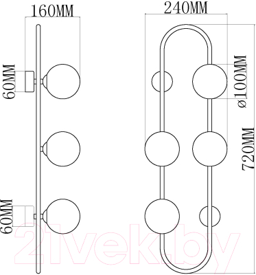 Бра Myfare Stacy MR1014-4W