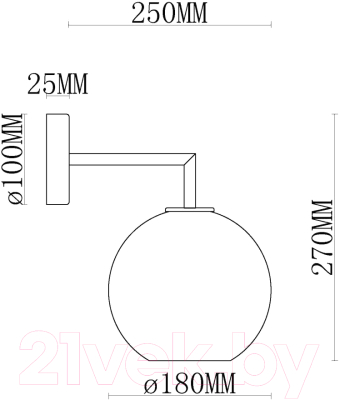 Бра Myfare Stiven MR1032-1W