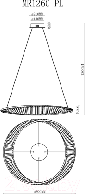 Люстра MyFar Ricky MR1260-PL