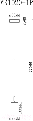 Потолочный светильник Myfare Dereck MR1020-1P