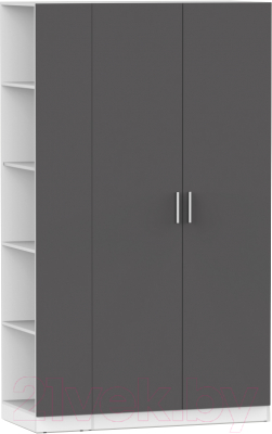 Шкаф Интермебель Марсель-13 / МР-01-13 (графит серый) - фото