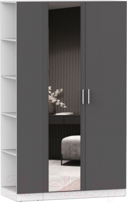 Шкаф Интермебель Марсель-15 / МР-01-15 (графит серый) - фото