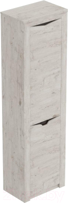 Шкаф-пенал Мебельград Соренто 60x38.5x210 (дуб бонифаций/кофе структурный матовый) - фото