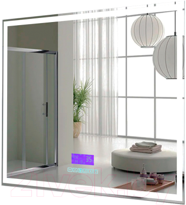 Зеркало Пекам Greta 120x80 / greta-120x80M (с подсветкой,с многофункциональной панелью) - фото