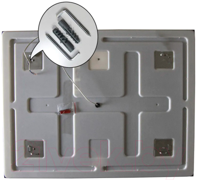 Зеркало Пекам Greta 120x80 / greta-120x80M (с подсветкой,с многофункциональной панелью)