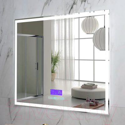 Зеркало Пекам Greta 120x80 / greta-120x80M (с подсветкой,с многофункциональной панелью)