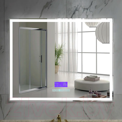 Зеркало Пекам Greta 120x80 / greta-120x80M (с подсветкой,с многофункциональной панелью)