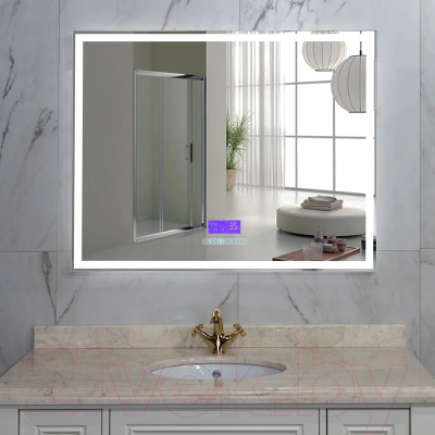 Зеркало Пекам Greta 120x80 / greta-120x80M (с подсветкой,с многофункциональной панелью)