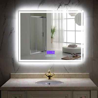 Зеркало Пекам Greta 120x80 / greta-120x80M (с подсветкой,с многофункциональной панелью)