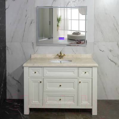 Зеркало Пекам Greta 120x80 / greta-120x80M (с подсветкой,с многофункциональной панелью)