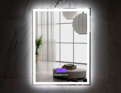 Зеркало Пекам Greta 80x120 / greta-80x120M (с подсветкой, с многофункциональной панелью)