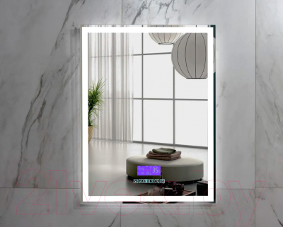 Зеркало Пекам Greta 80x120 / greta-80x120M (с подсветкой, с многофункциональной панелью)