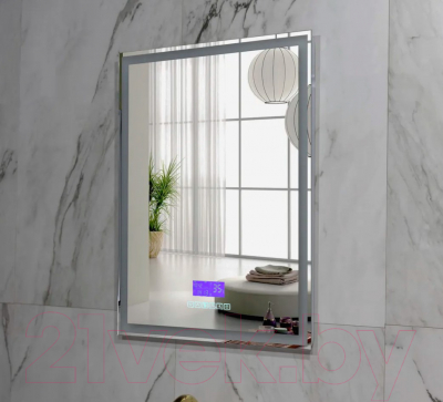 Зеркало Пекам Greta 80x120 / greta-80x120M (с подсветкой, с многофункциональной панелью)