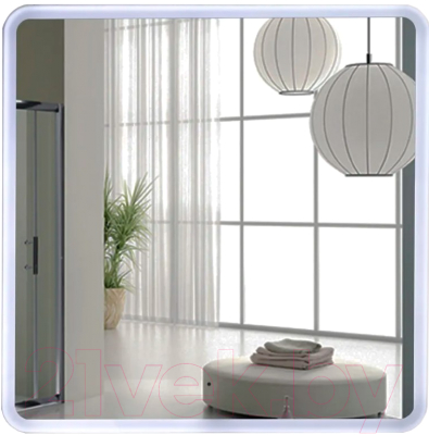 Зеркало Пекам Marta 60x60 / marta-60x60B (с подсветкой и бесконтактным сенсором) - фото