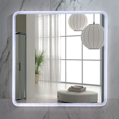 Зеркало Пекам Marta 60x60 / marta-60x60B (с подсветкой и бесконтактным сенсором)