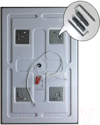 Зеркало Пекам Greta Fly 50x80 / GretaFly-50x80B (с подсветкой и бесконтактным сенсором)