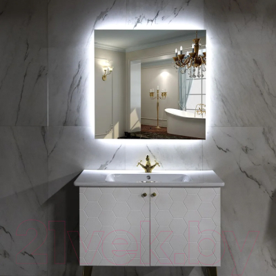 Зеркало Пекам Greta Fly 60x60 / GretaFly-60x60B (с подсветкой и бесконтактным сенсором)